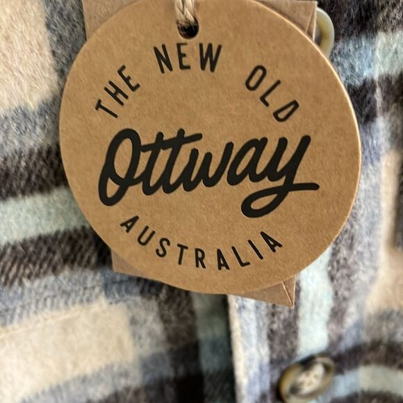 NWT Ottway the Label Australia Plaid Flannel Lenny Shirt Jacket Cotton Shaket S - Picture 6 of 11